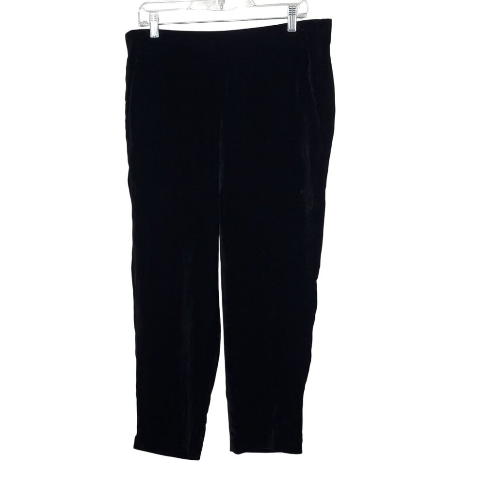 J Crew Womens Size 12 Pants Stretch Velvet Luxe Soft Pull On Comfortable Chic
